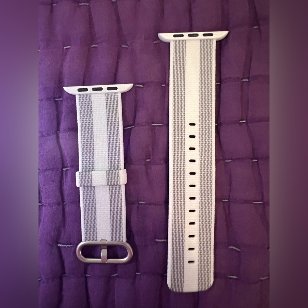 white and grey apple watch band 42mm 44mm 45mm 49mm NWOT